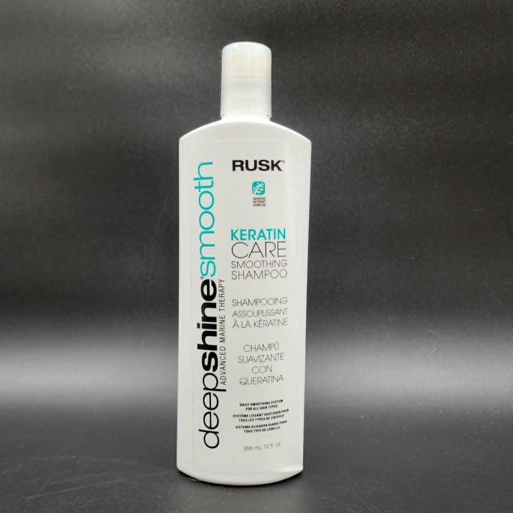 Rusk White Deepshine Smooth Keratin Care Smoothing Shampoo 12oz Salon Hair Care